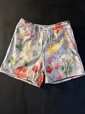 Women’s Floral Print Drawstring Shorts - Multicolor